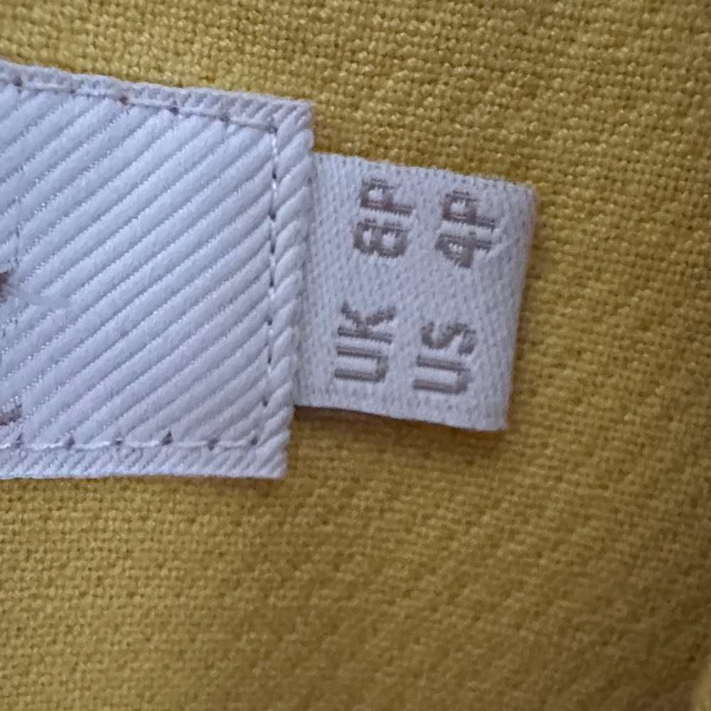 Boden Aileen Yellow Single-Button  Coat size 4P - Picture 5 of 7